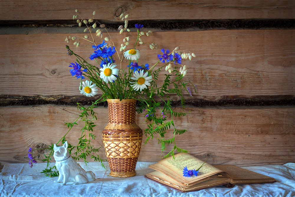 Летний букет с полевыми цветами