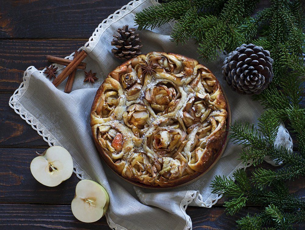 Пирог - Яблочная роза