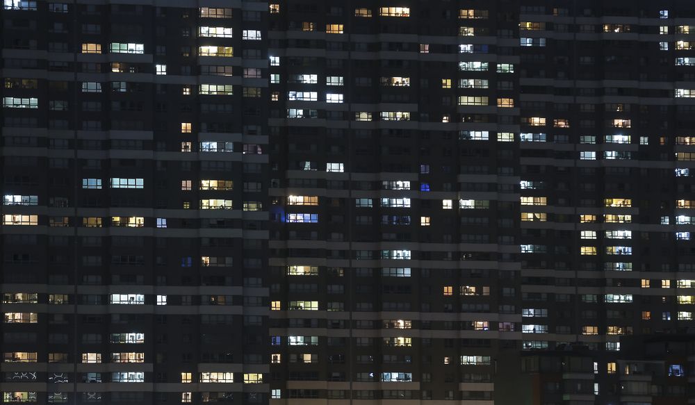 Illumination of Ankara during night sky