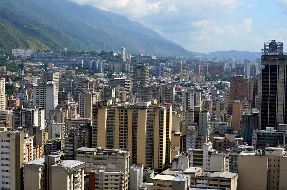 East - downtown entrance to Caracas valley.