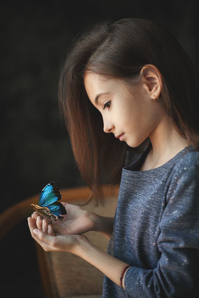 Катя и ручная бабочка