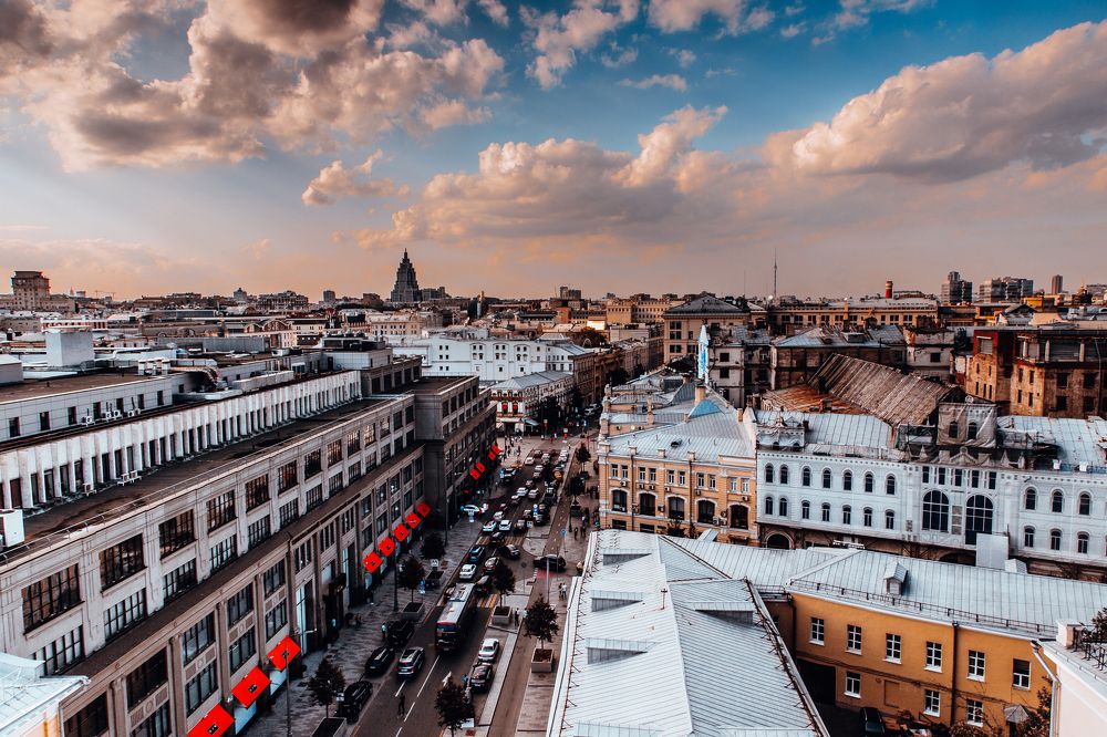 Москва. Вид на Неглинную с крыши