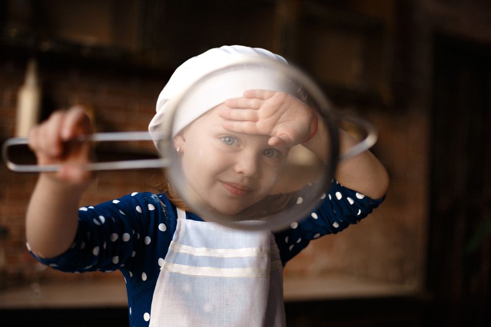 Sophia in the kitchen