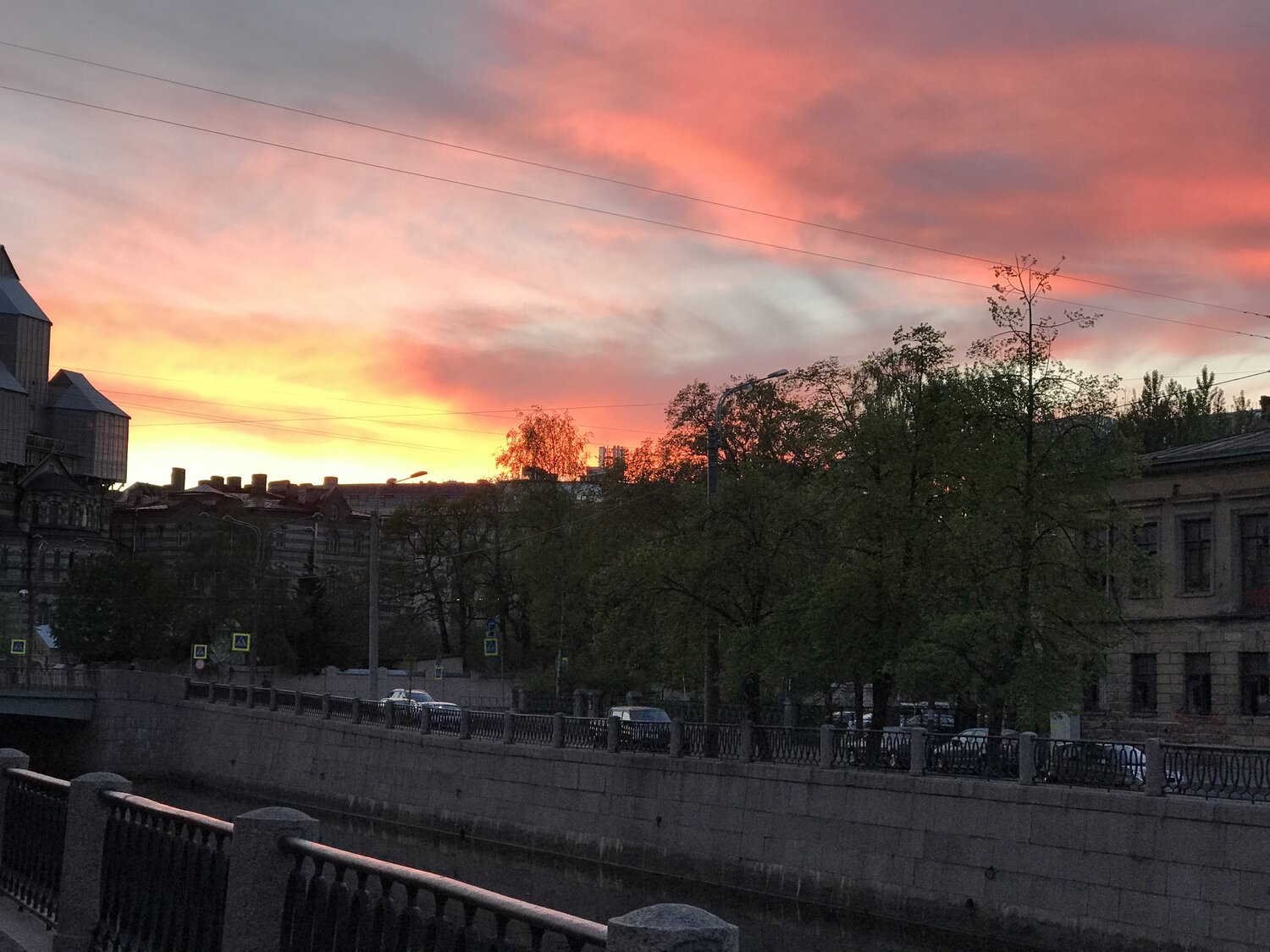 Закат на реке Карповка