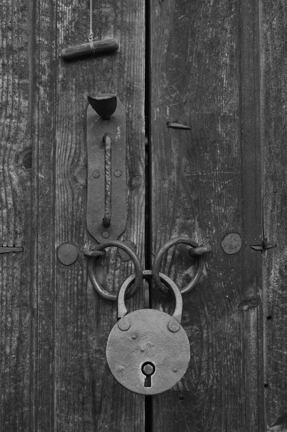 Old wooden door