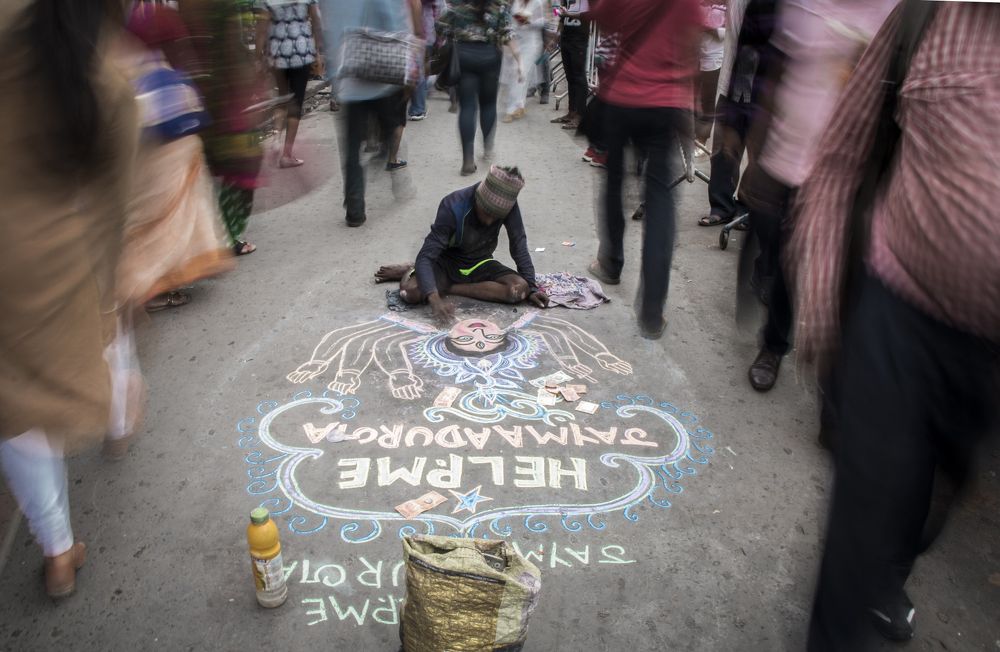 Street art of "Joy Maa Durga"
