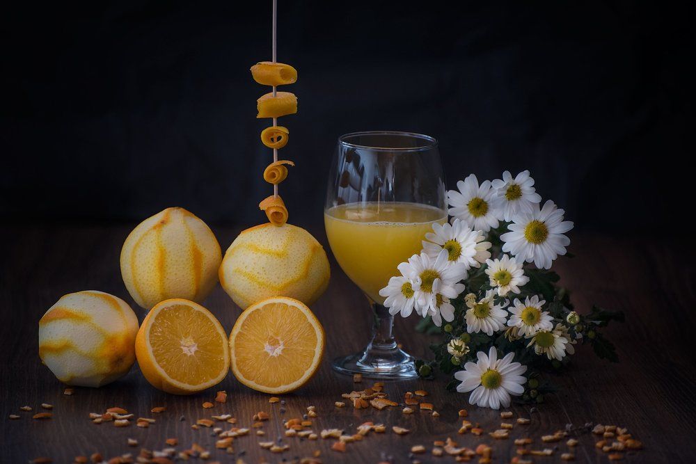 With an orange flavor