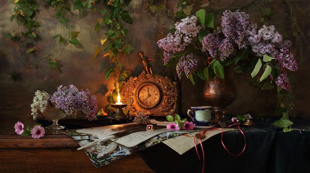 Натюрморт с сиренью