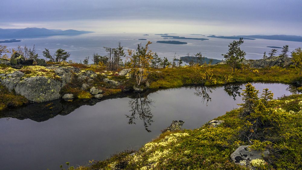 Над заливом.
