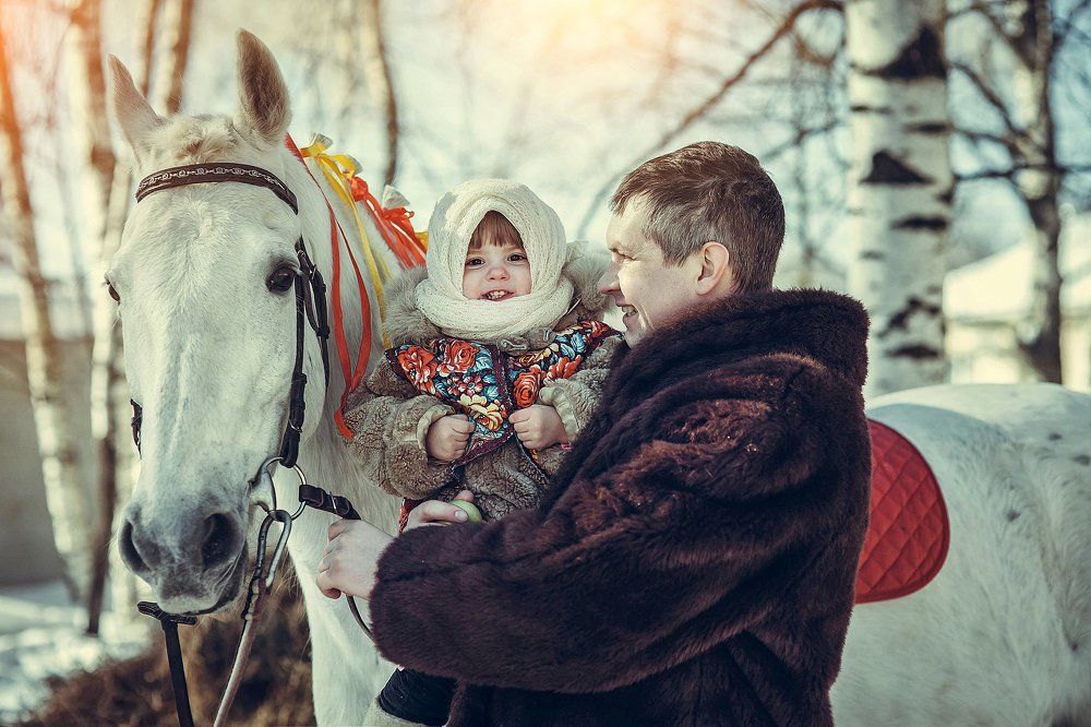 У папы на руках