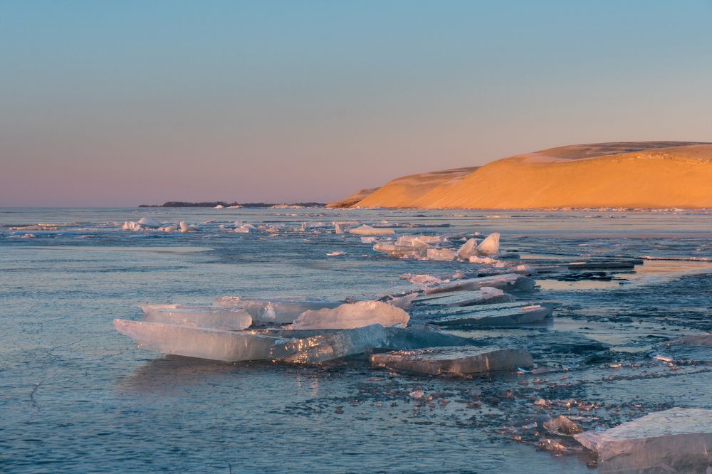 Зимнее утро в дюнах