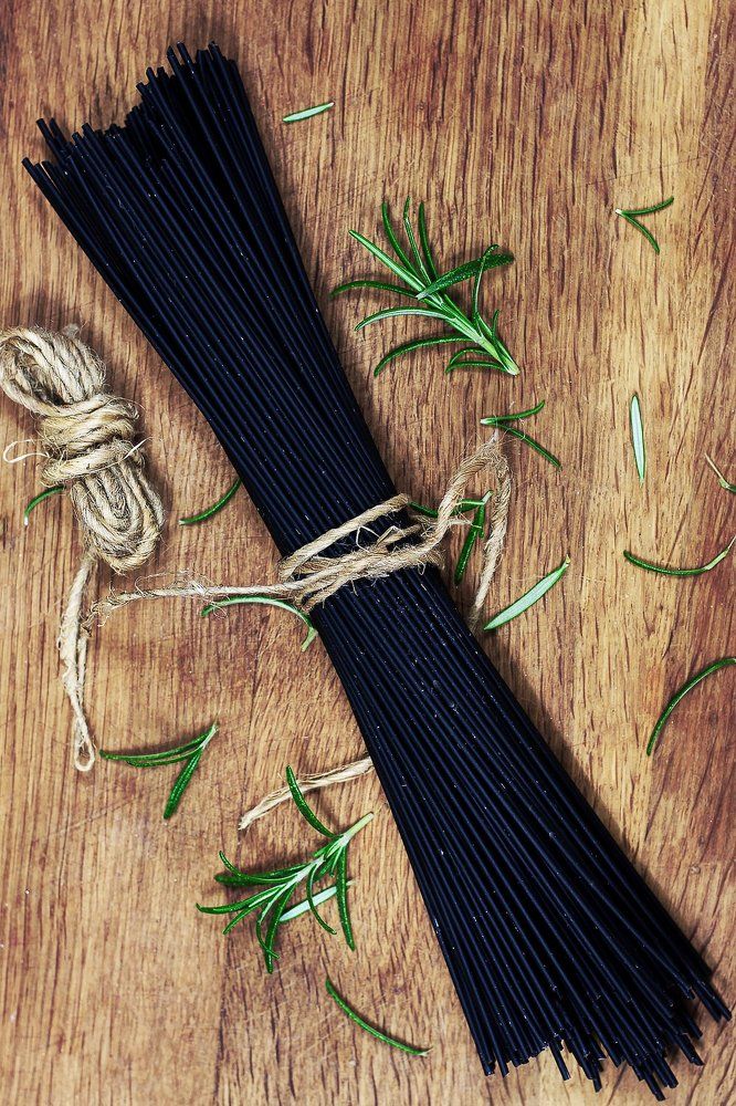 black spaghetti