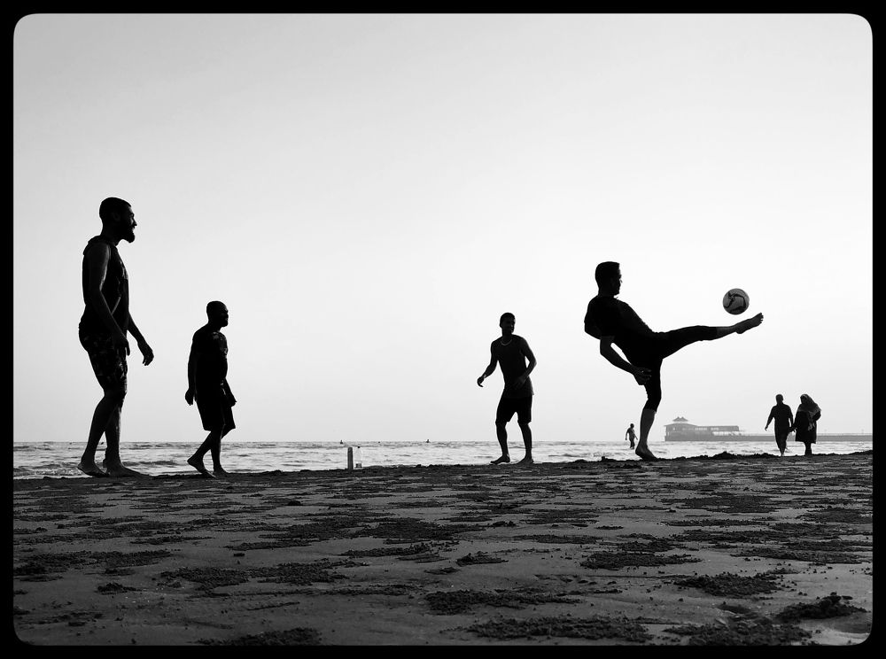 Football on the beach