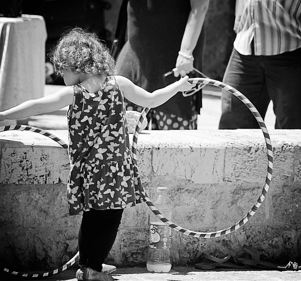 playing with the hoop