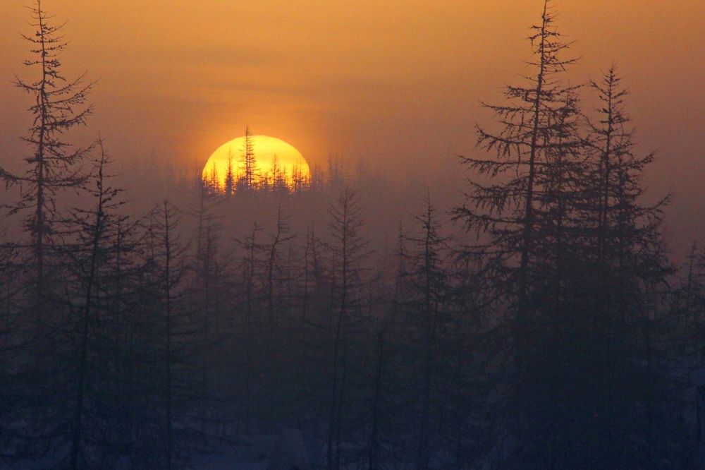 Конец полярной Арктической ночи