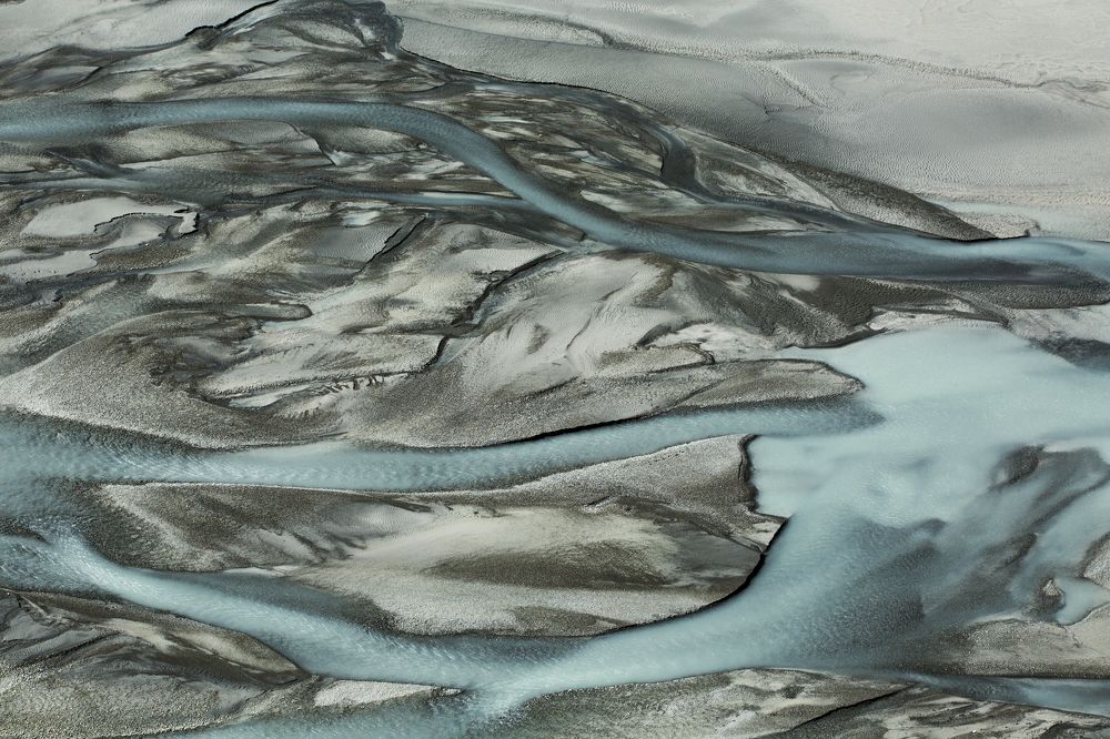 Patern of Gangapurna lake, Manang, Nepal