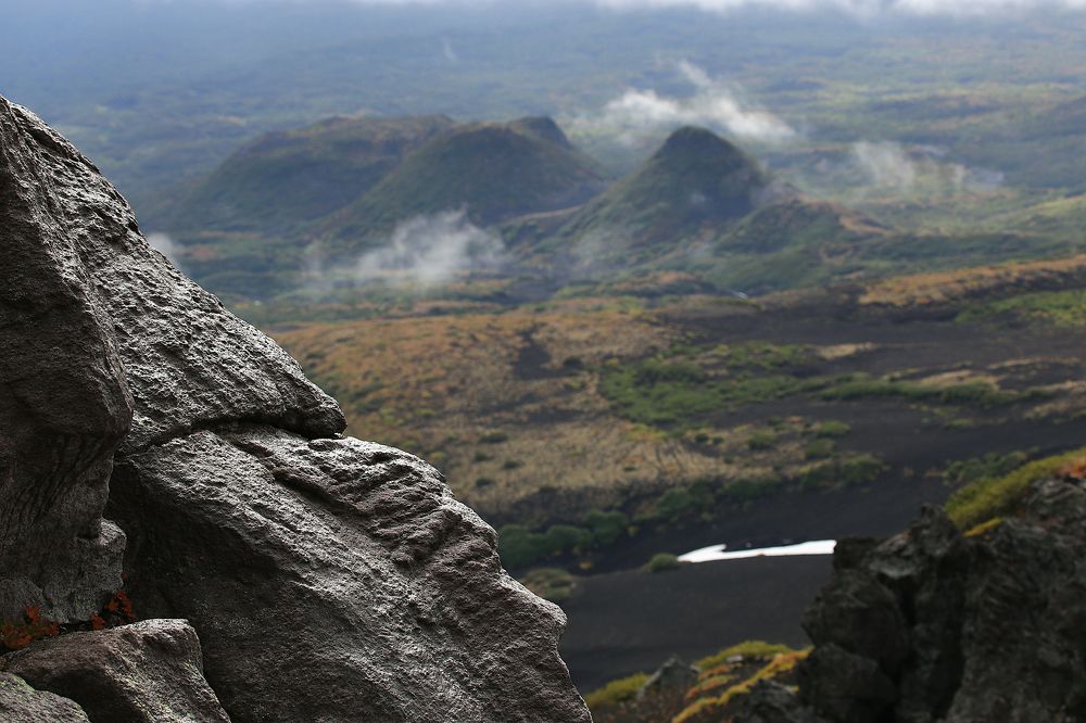 На вулкане.