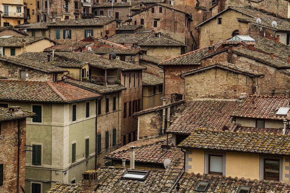 Medieval houses in Siena