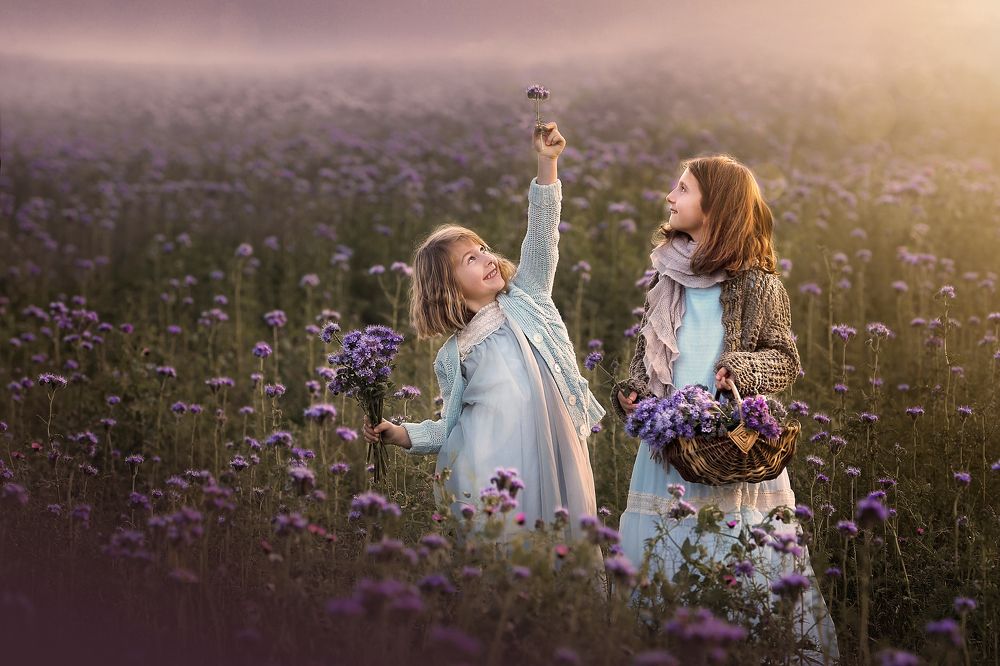 Sisters in the evening