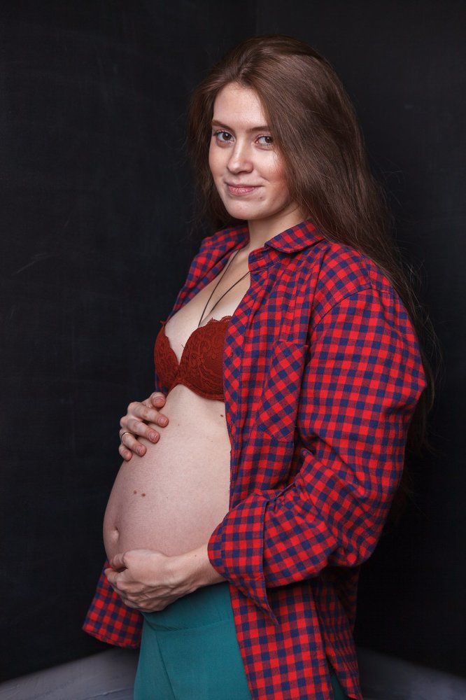 young and beautiful pregnant