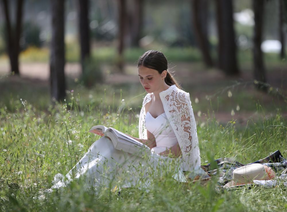 portrait of a girl in a forest glade