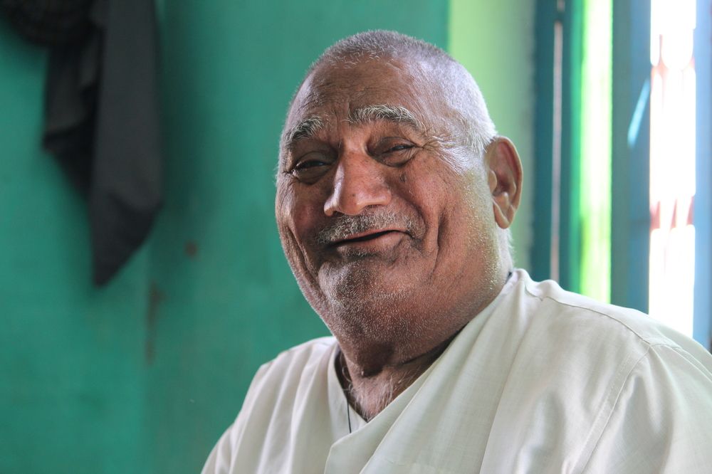 Happy old man