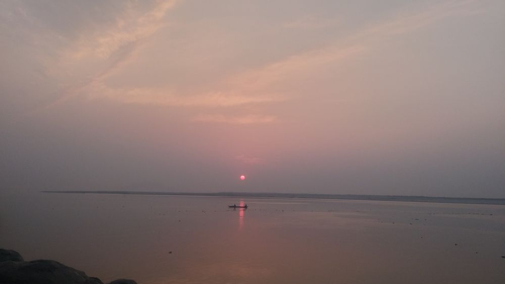 Sunrise @brahmputra river