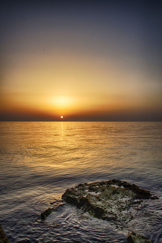 Sun Sinking into the Sea