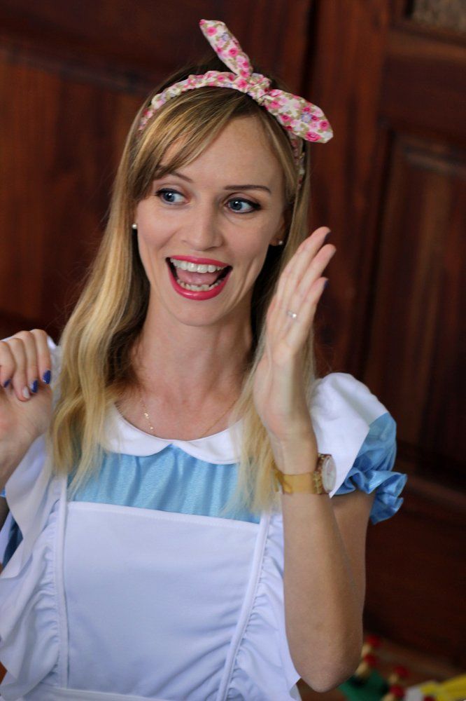In the role of Alice in Wonderland
