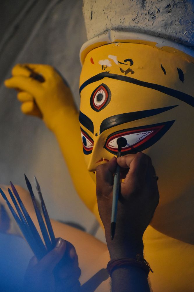 Arrival of devi durga.