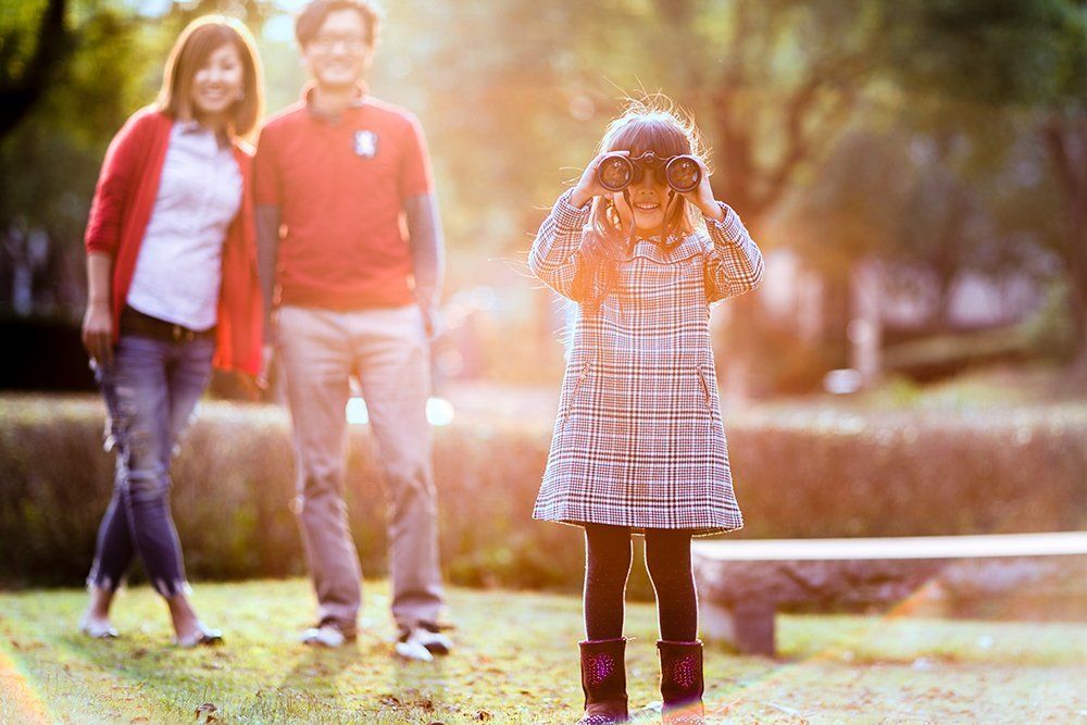 In the park of the sunset