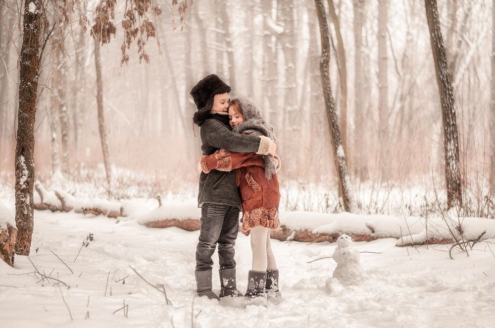 В заснеженном лесу...