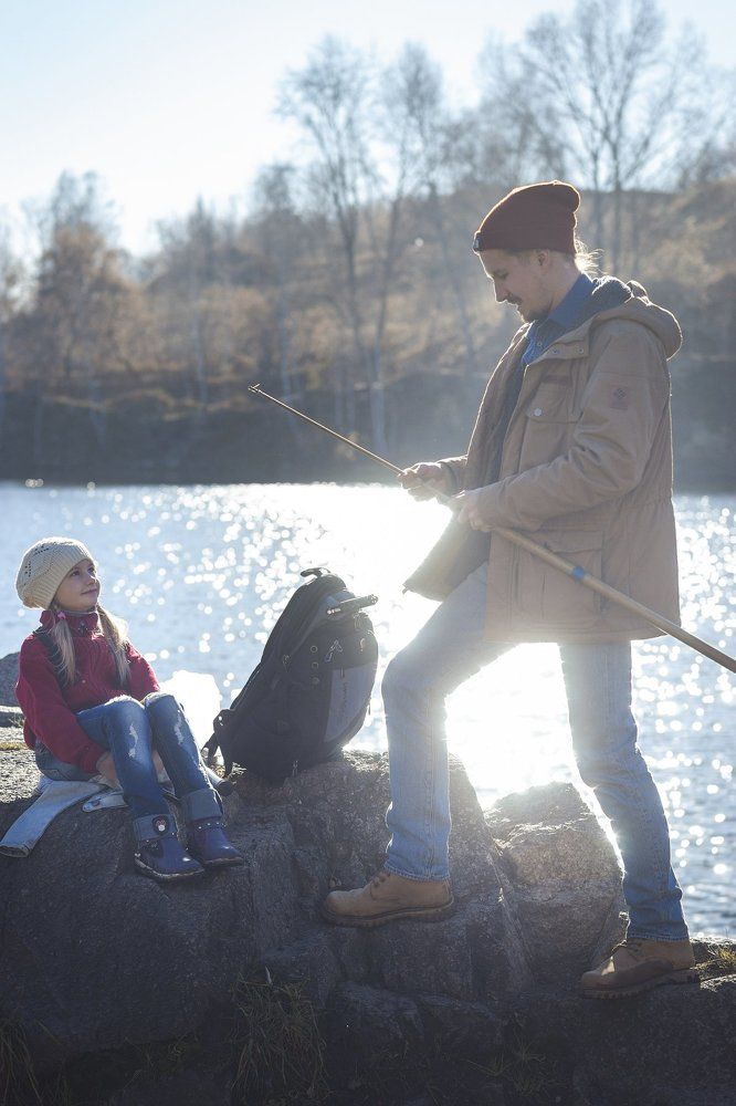 На рыбалке с папой