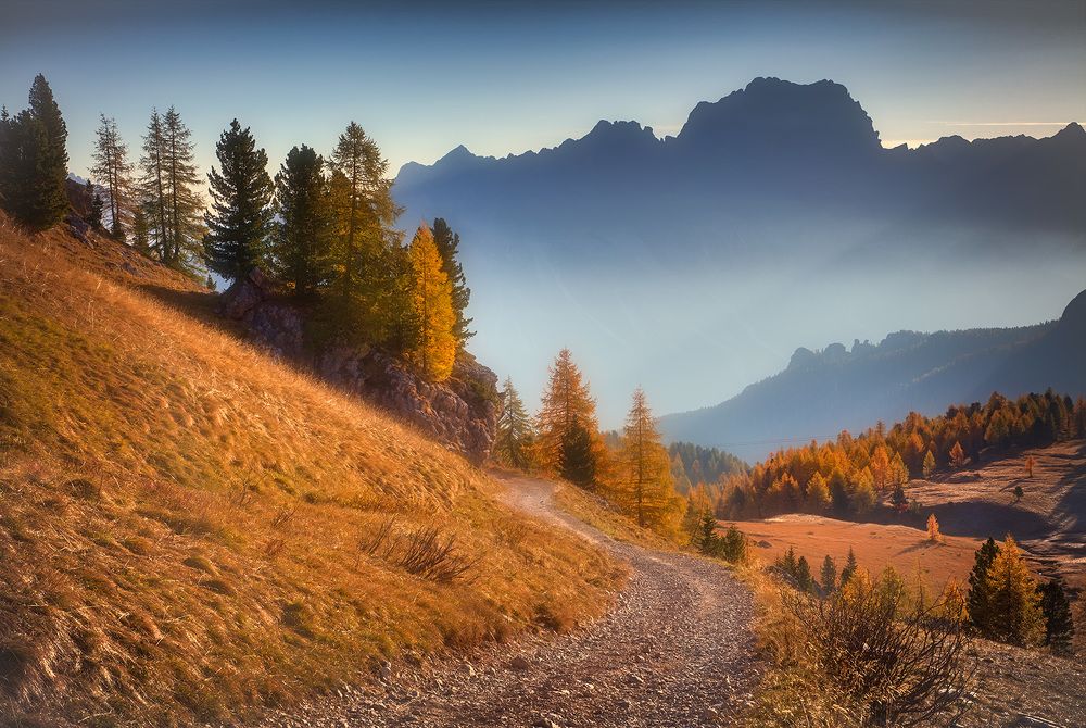 утро в горах