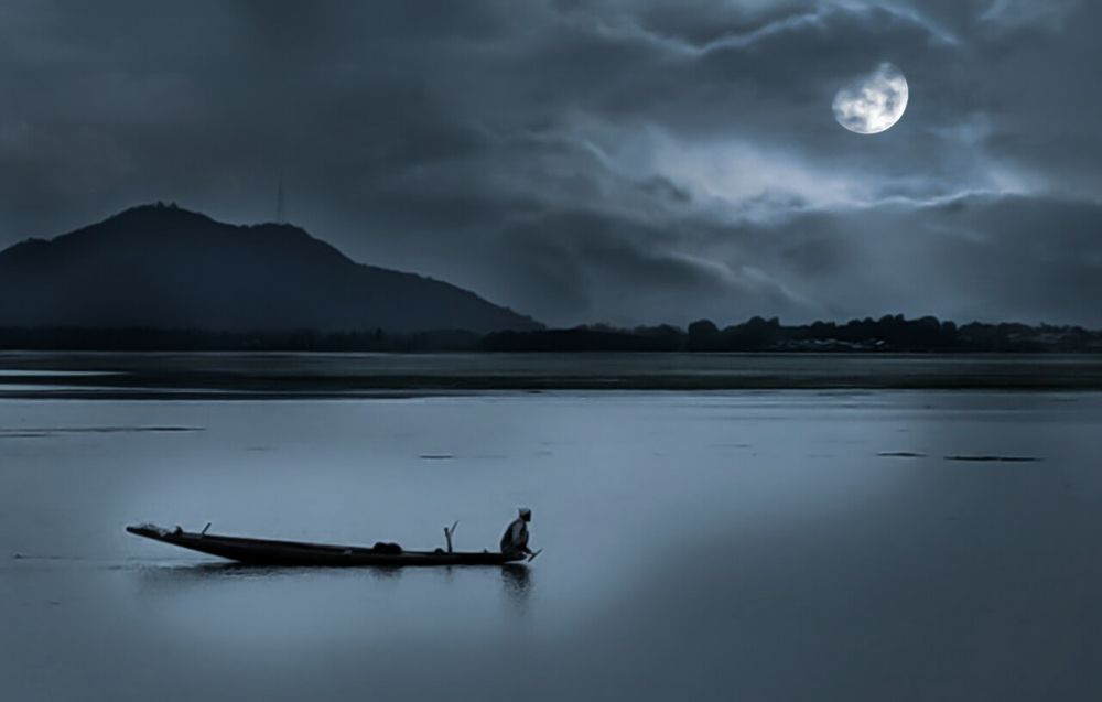 Dal Lake on Full Moon night