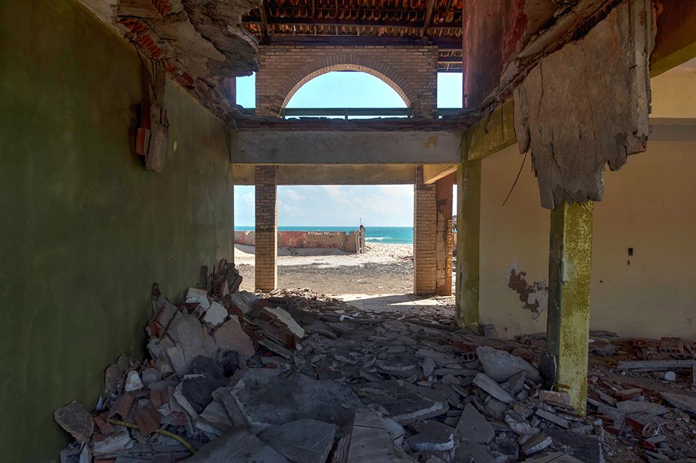 Ruins on the beach
