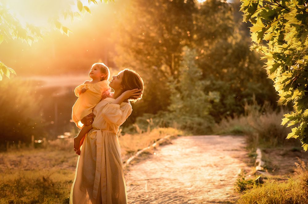 Закат на озере