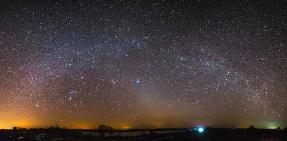 Млечный Путь над Пичаевским прудом