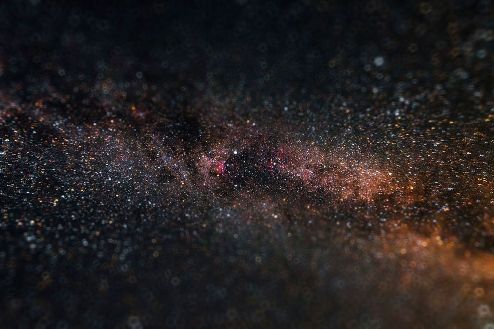 Млечный Путь с эффектом tilt-shift.