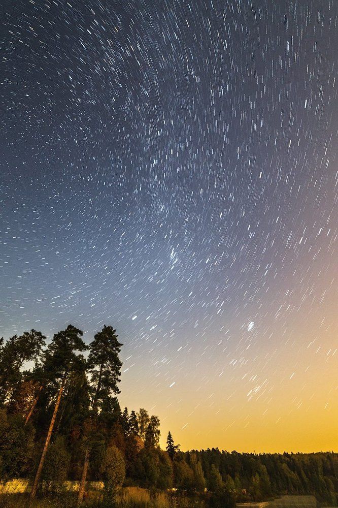 Лунная ночь в Подмосковье