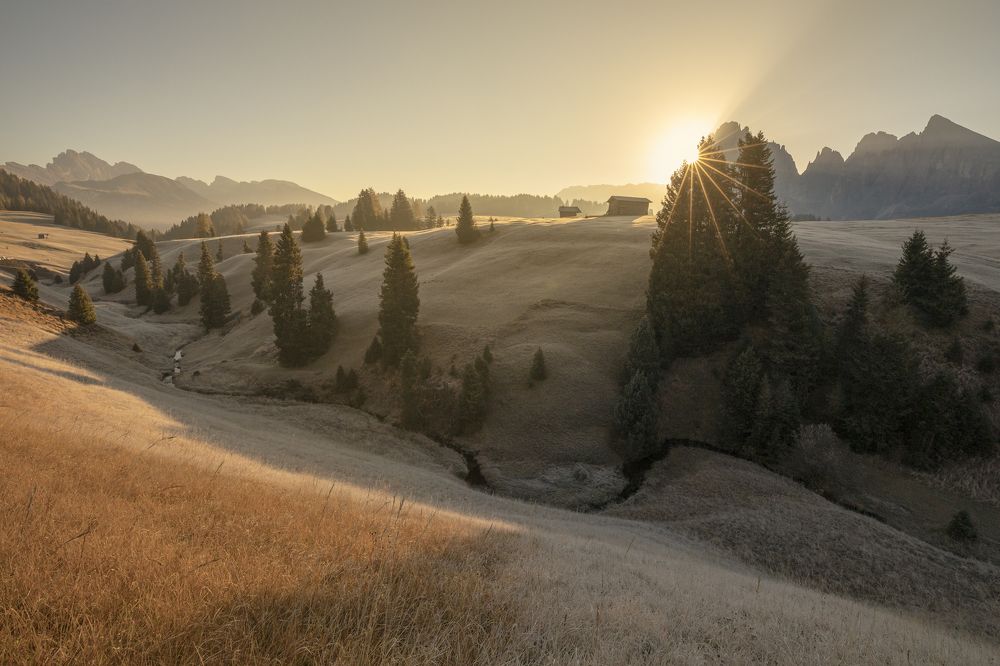 Freezing morning. Dolomites.