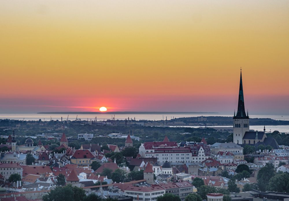 Evening on top Tallinn