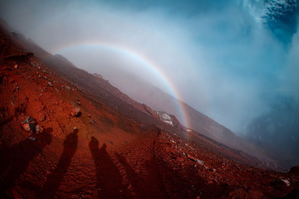Rainbow on Red Planet (mt. Fuji)