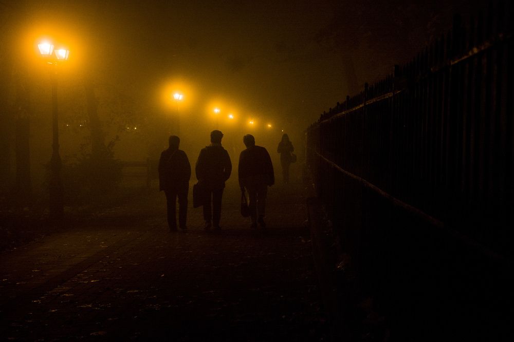 Walking in fog