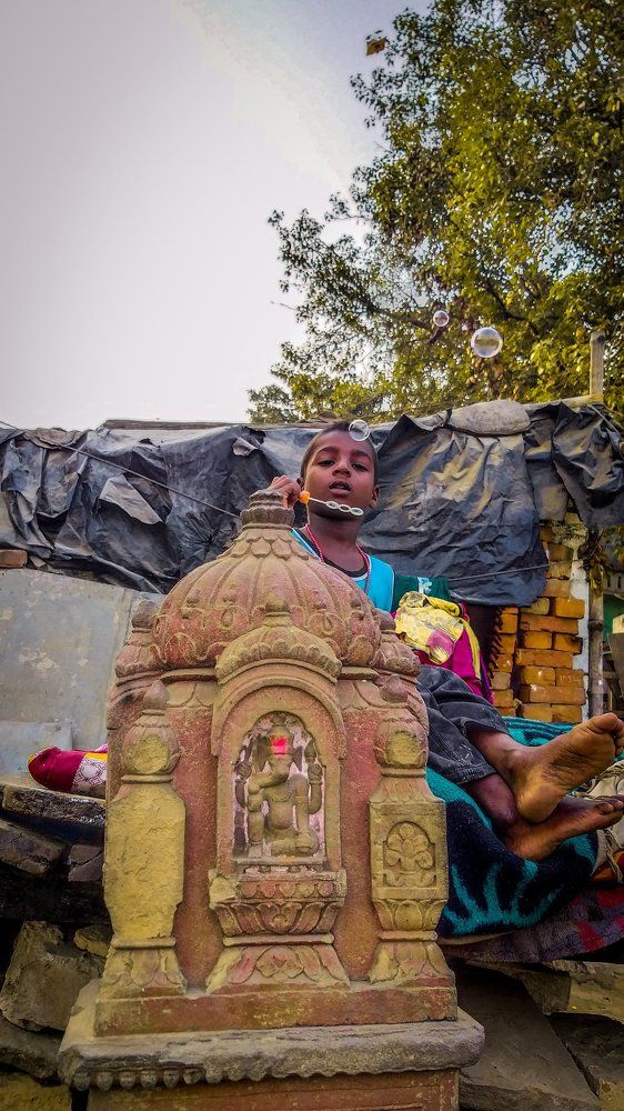 The holiday of poor child