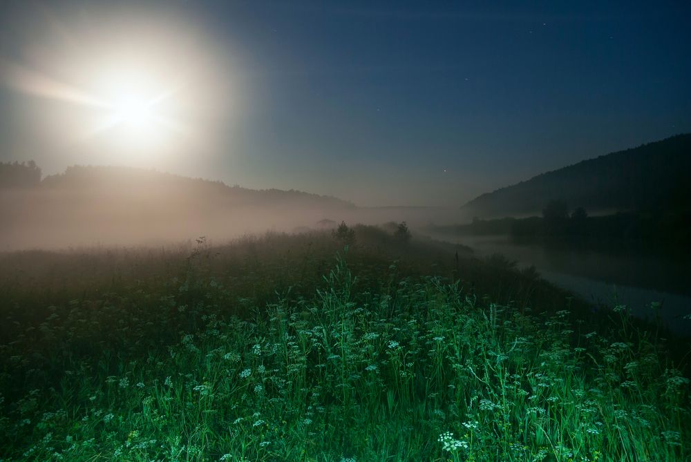Лунное гало на Немде.