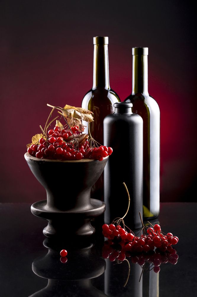 Калина красная. Гипертонический натюрморт.