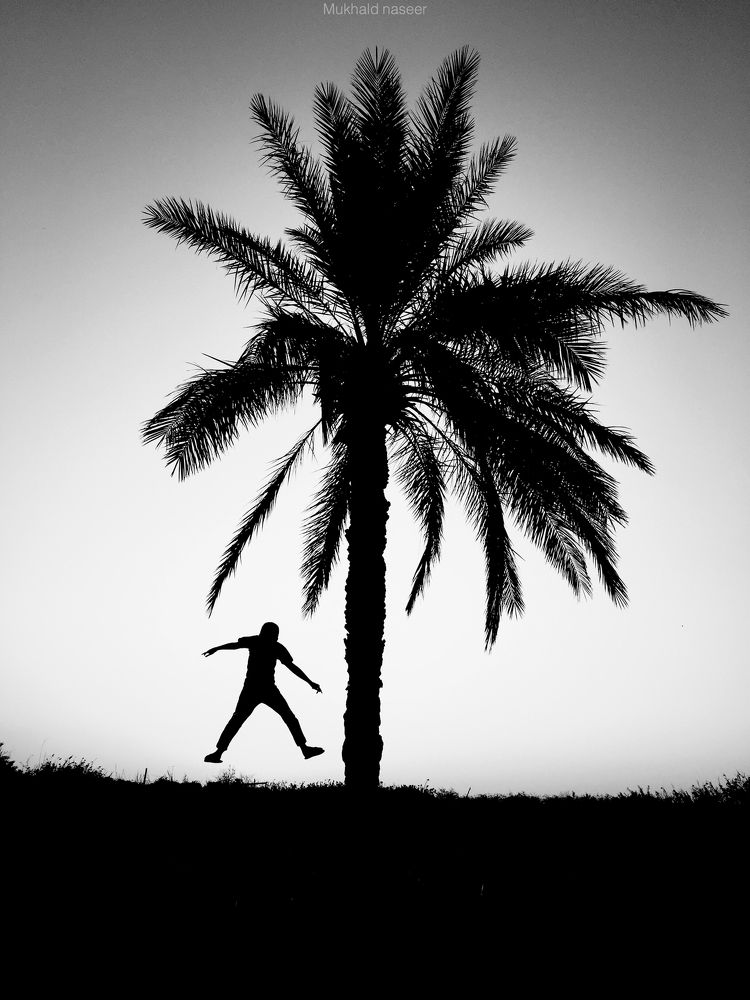 Black and white Salweet for a child jumping