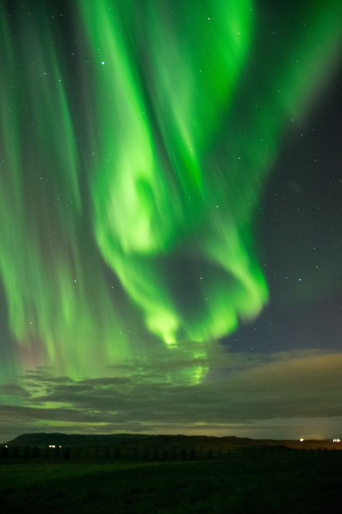 Северное сияние в Исландии