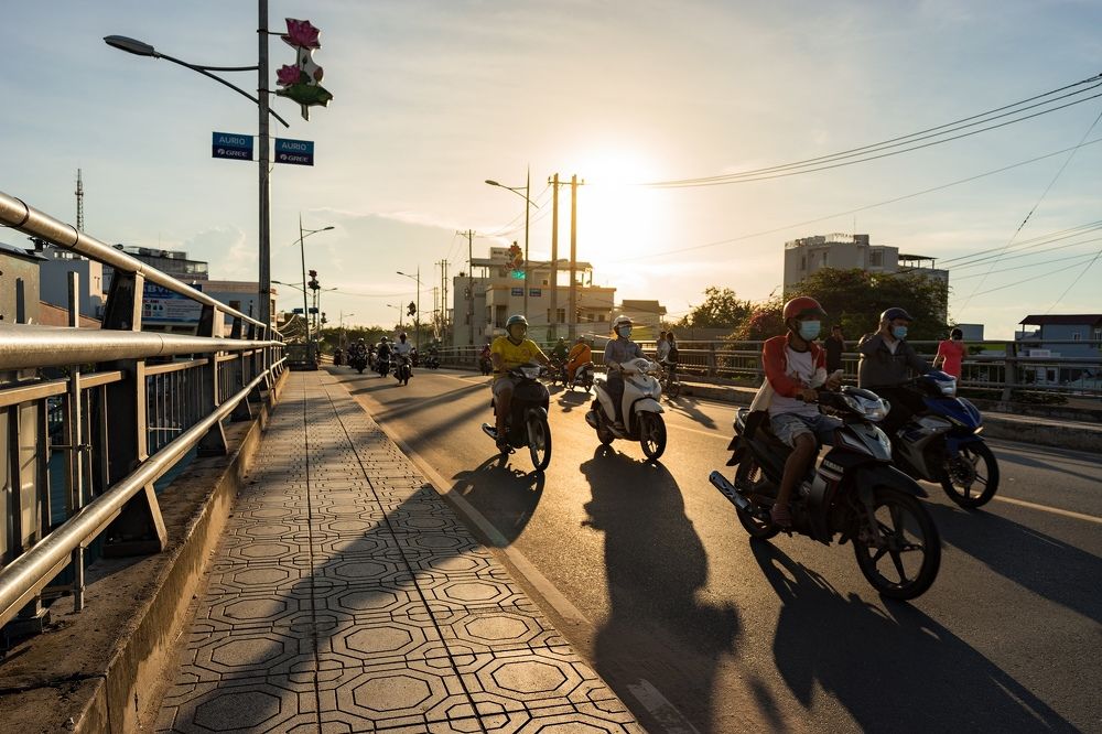 На закате в г. Дуонг-Донг